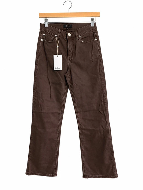 Quince Denim - Quince Bella stretch straight jeans  coffee, brown size 26 #0094 FLAW
